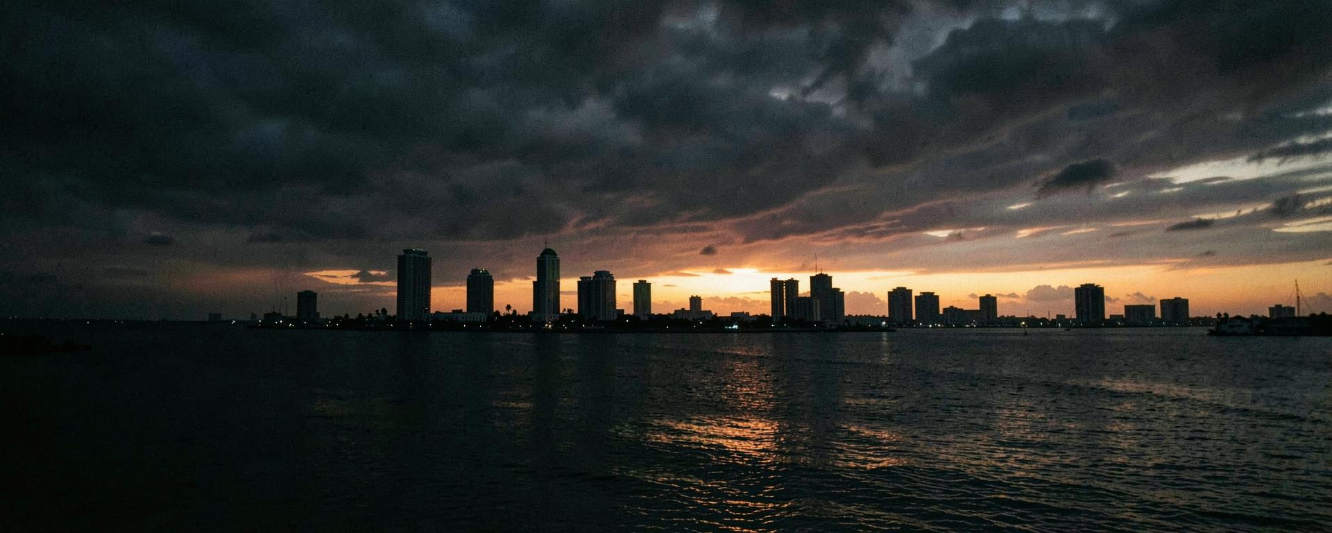 Dusk over the Miami skyline